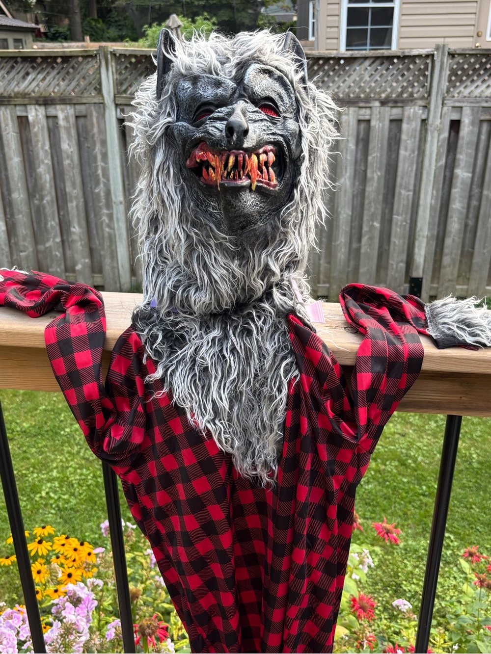 Kids Werewolf Halloween Costume with Mask & Gloves – Size Large (10-12)